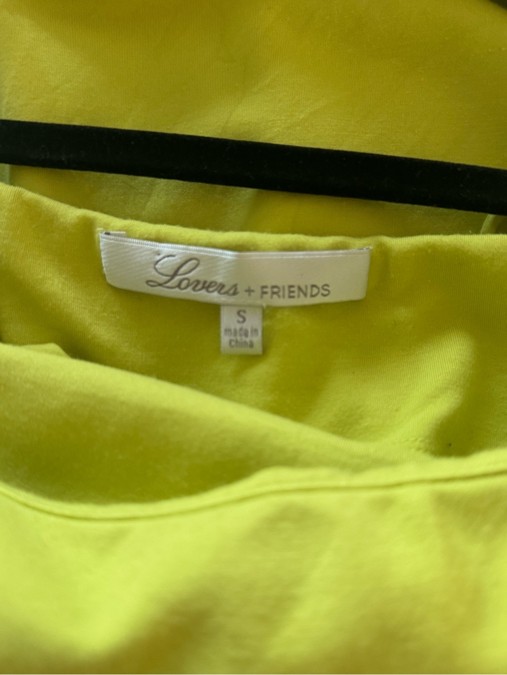 Lovers + Friends Bright Yellow Spaghetti-Strap Midi Dress with Side Slit - Picture 7 of 7